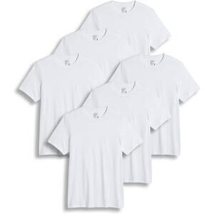 Jockey Men's Undershirt Classic Crew Neck Undershirt - 6 Pack, White, XL NEW